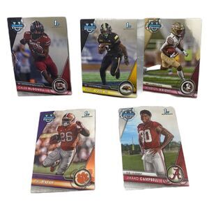 2023 Tops Bowman Chrome University Football Card Lot Of 5 Cards